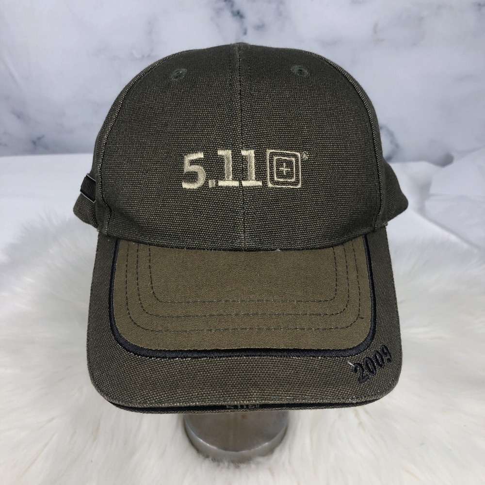 2009 511 5.11 Tactical Baseball Cap Hat Moss Green Olive Una Luce Per La Vita